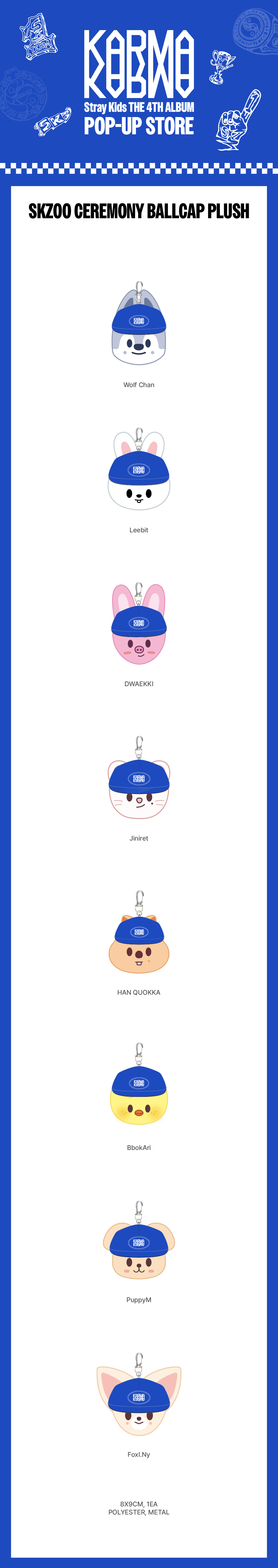 Stray Kids Karma Ceremony Ballcap Plush